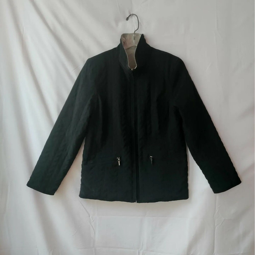 Classic Elements Reversible Jacket Coat Black/ Be… - image 7